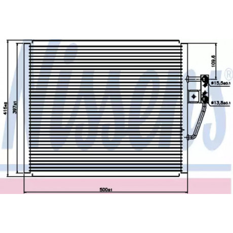 Конденсер кондіционера BMW  (вир-во Nissens)