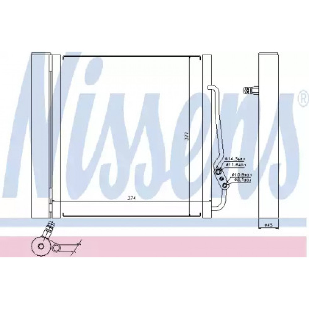 Радиатор кондиционера SMART (пр-во Nissens)