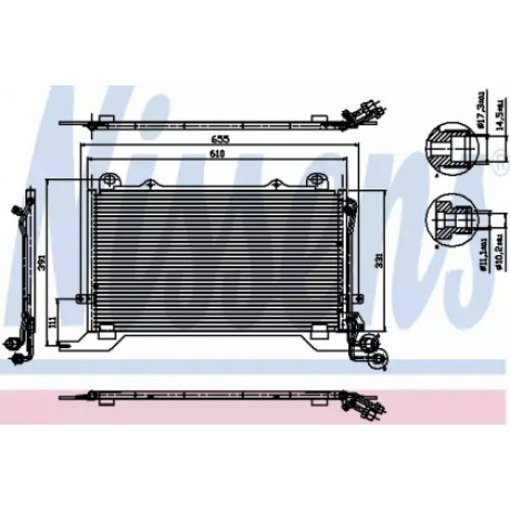 Радиатор кондиционера MERCEDES  E-CLASS W 210 (95-) (пр-во Nissens)
