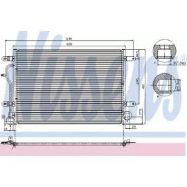 Конденсер кондіционера AUDI  (вир-во Nissens)