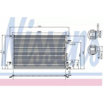 Конденсер кондіционера OPEL (вир-во Nissens) 