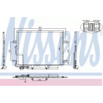 Конденсер кондіционера MERCEDES  (вир-во Nissens) 