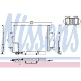 Конденсер кондіционера MERCEDES  (вир-во Nissens)