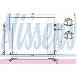 Конденсер кондіционера OPEL (вир-во Nissens)