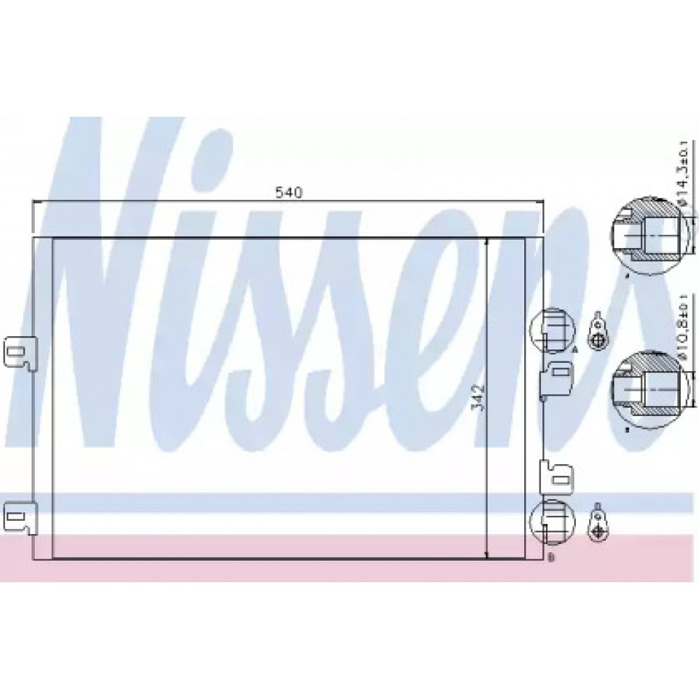 Радиатор кондиционера NISSAN;RENAULT (пр-во Nissens)