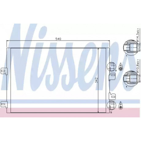 Радиатор кондиционера NISSAN;RENAULT (пр-во Nissens)