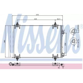 Конденсатор кондиционера CITROEN,PEUGEOT (пр-во Nissens)