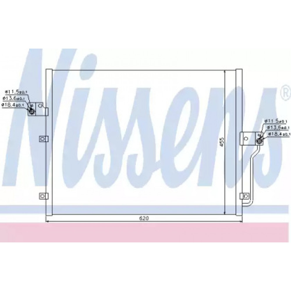 Радиатор кондиционера SSANG YONG (пр-во Nissens)