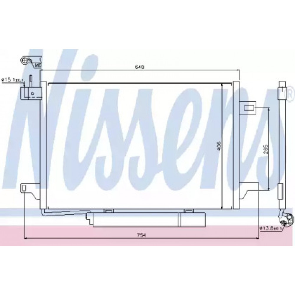 Радиатор кондиционера MERCEDES A-CLASS W169/B-CLASS W245 (пр-во Nissens)