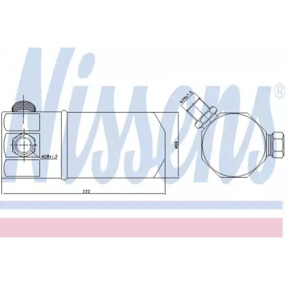 Осушитель кондиционера AUDI 100 (90-) 1.6 i (+)(пр-во Nissens)