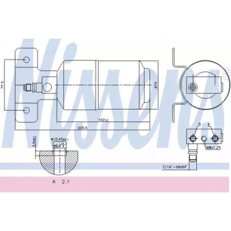 Осушитель кондиционера FORD; SEAT; VW (пр-во Nissens)