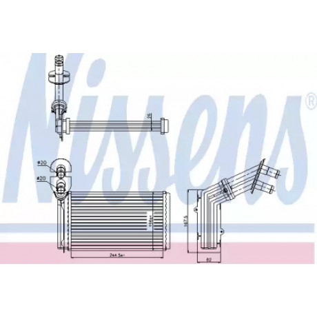 Радиатор печки FORD; SEAT; VW (пр-во Nissens)