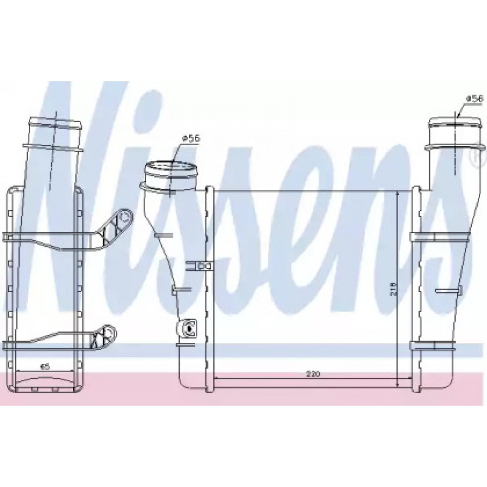 Интеркулер AUDI A 4/S4 (B6, B7) (00-) (пр-во Nissens)