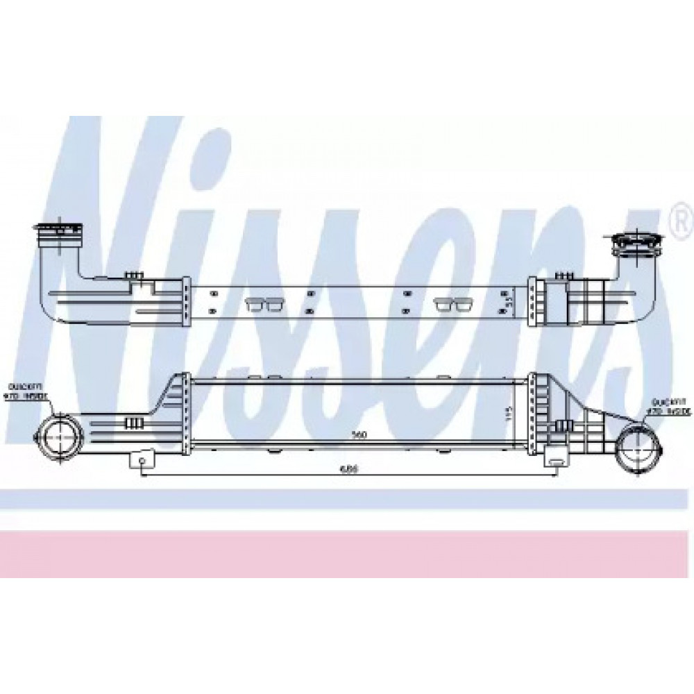 Интеркулер MB W210 E220CDi AC 98-02 (пр-во Nissens)