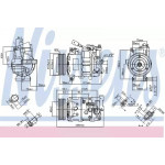 Компрессор кондиционера VOLKSWAGEN MULTIVAN (7H, 7E) (03-) 2.0 TDi (пр-во Nissens) 