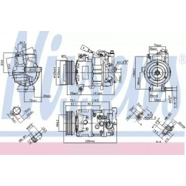 Компрессор кондиционера VOLKSWAGEN MULTIVAN (7H, 7E) (03-) 2.0 TDi (пр-во Nissens)