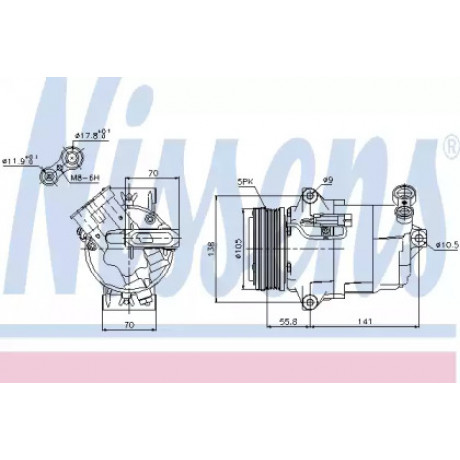 компресор кондиціонера OPEL ASTRA H   04- (Nissens)