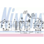 Компресор кондицiонера RENAULT Duster, Logan, Sandero (вир-во Nissens) 