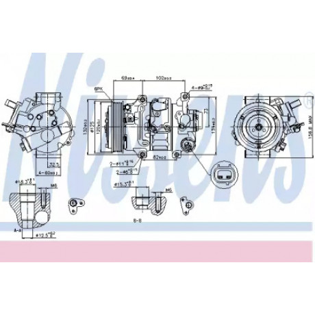 Компрессор кондиционера TOYOTA AURIS, AVENSIS, COROLLA (пр-во Nissens)