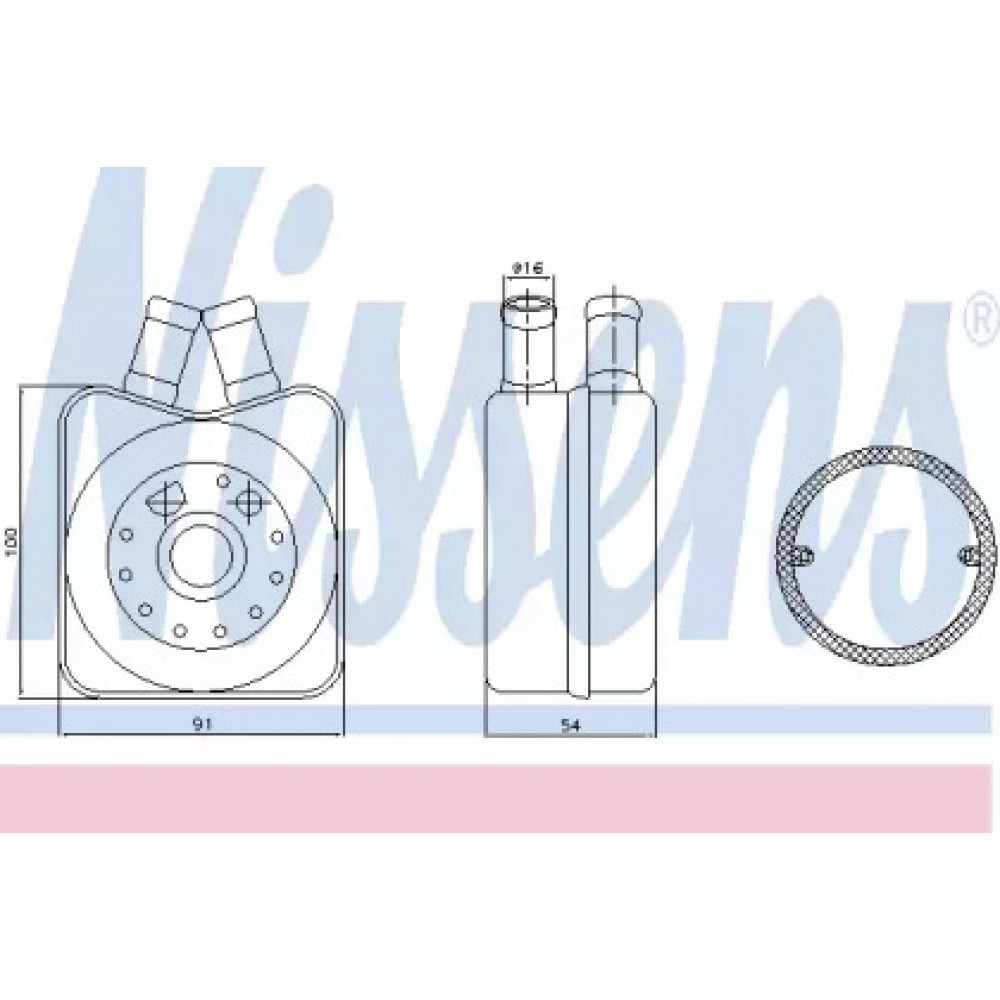 Радиатор масляный  AUDI, SEAT, SKODA, VW (пр-во Nissens)