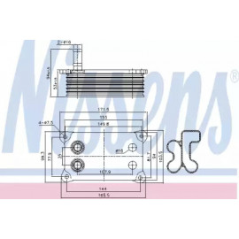 Pадиатор масляный FORD  MONDEO III (GE) (00-)  2.0 TDCi (пр-во Nissens)