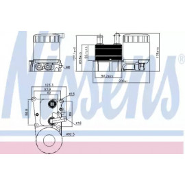 Радiатор масляний FORD TRANSIT CONNECT (TC7) (02-) 1.8 TDCi (вир-во Nissens)