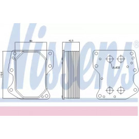 Радиатор масляный CITROEN JUMPER, FORD TRANSIT (пр-во Nissens)