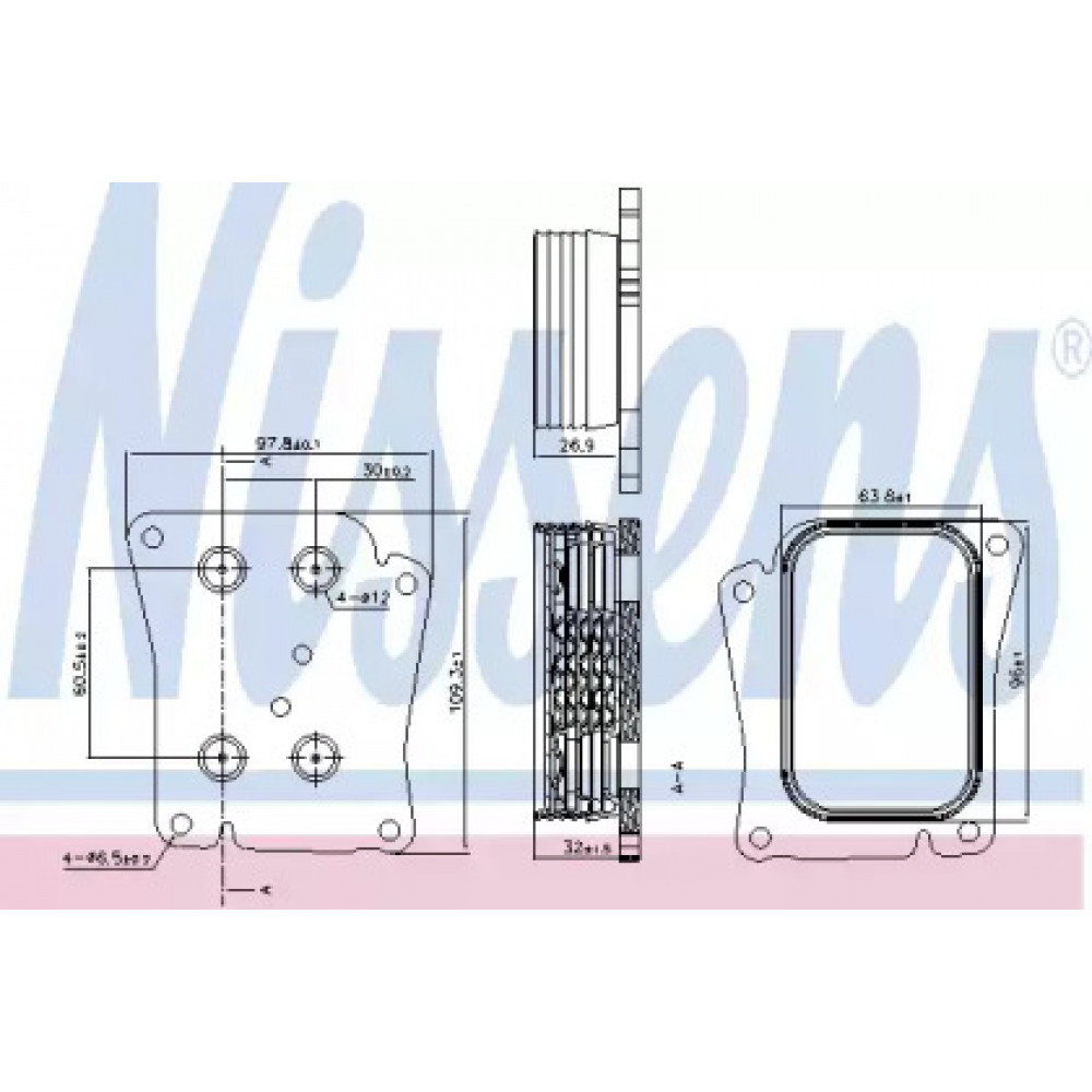 Радиатор масляный MERCEDES C-CLASS W 203 (00-) (пр-во Nissens)