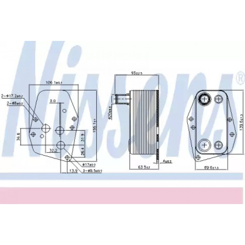 Радиатор масляный MВ SPRINTER W901-905/VITO I W 638 (пр-во Nissens)