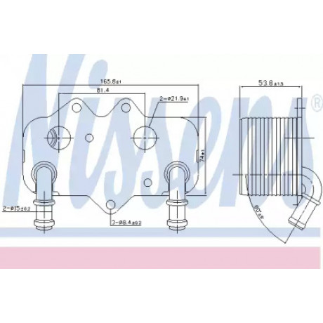 Радиатор масляный OPEL ASTRA G/VECTRA B (95-) 2.0 TD (пр-во Nissens)