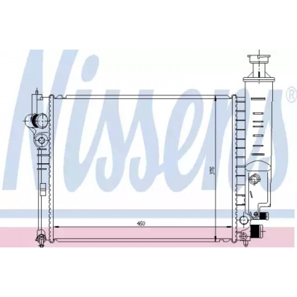 Радіатор охолодження PEUGEOT (вир-во  Nissens)