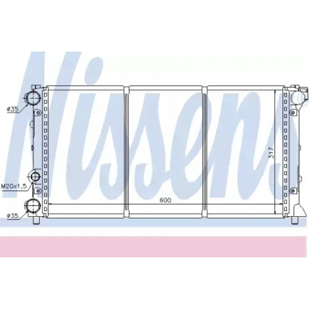Радиатор охлождения SEAT IBIZA I (021) (84-) 1.7 (пр-во Nissens)