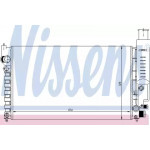 Радіатор охолодження PEUGEOT  (вир-во  Nissens) 