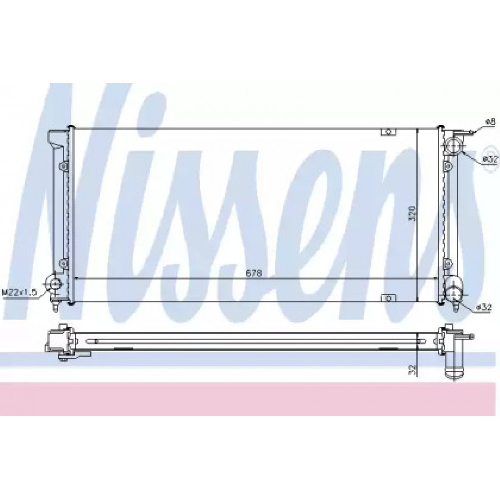 Радиатор охлаждения VW (пр-во Nissens)