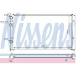 Радіатор охолодження  SEAT,VW  (вир-во  Nissens) 