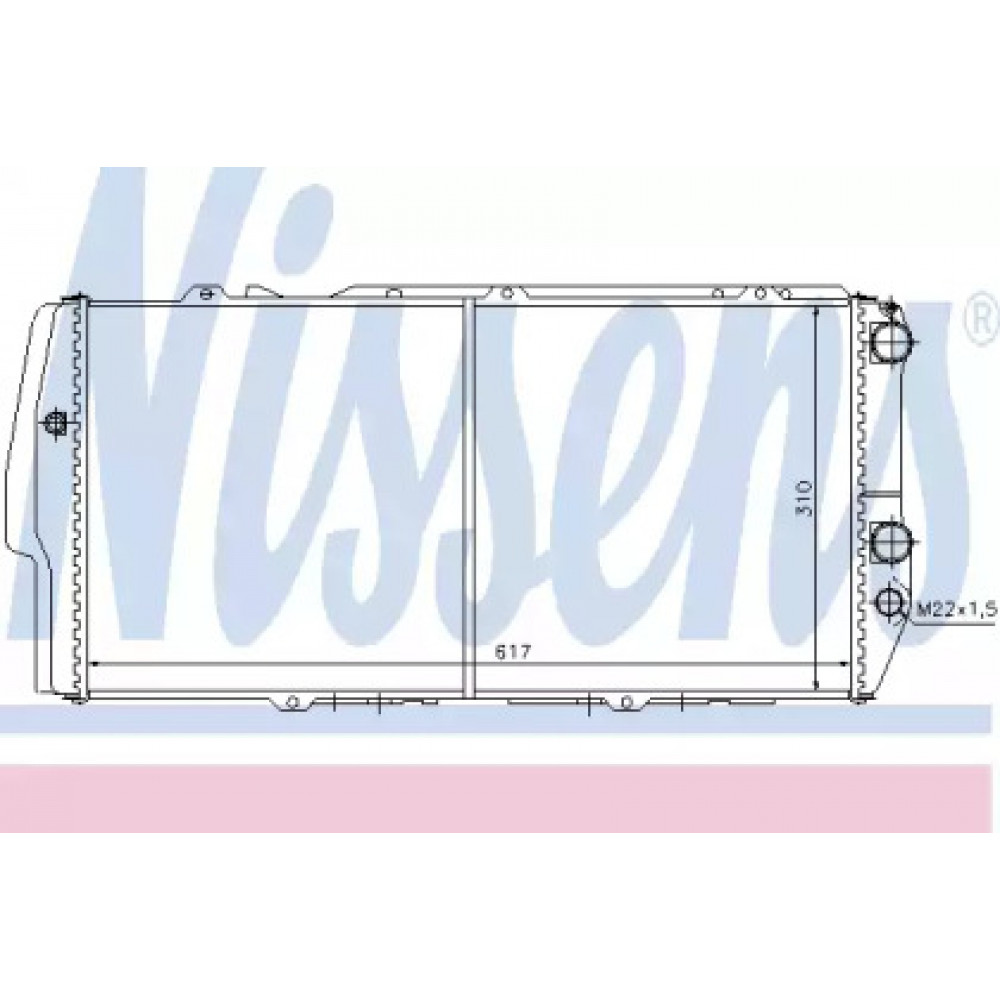 Радіатор охолодження AUDI (вир-во  Nissens)