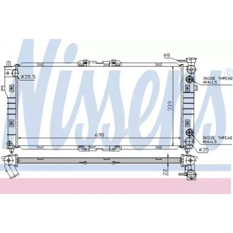 Радіатор охолодження MAZDA (вир-во  Nissens)