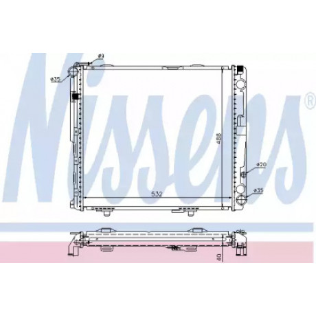Радіатор охолодження Mercedes (вир-во  Nissens)