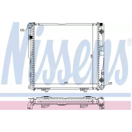 Радиатор охлаждения MERCEDES E-CLASS W 124 (84-) 200E (пр-во Nissens)