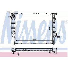 Радіатор охолодження BMW (вир-во  Nissens)