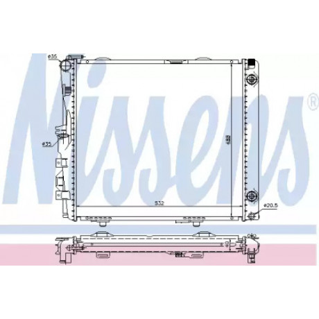 Радіатор охолодження MERCEDES  (вир-во  Nissens)