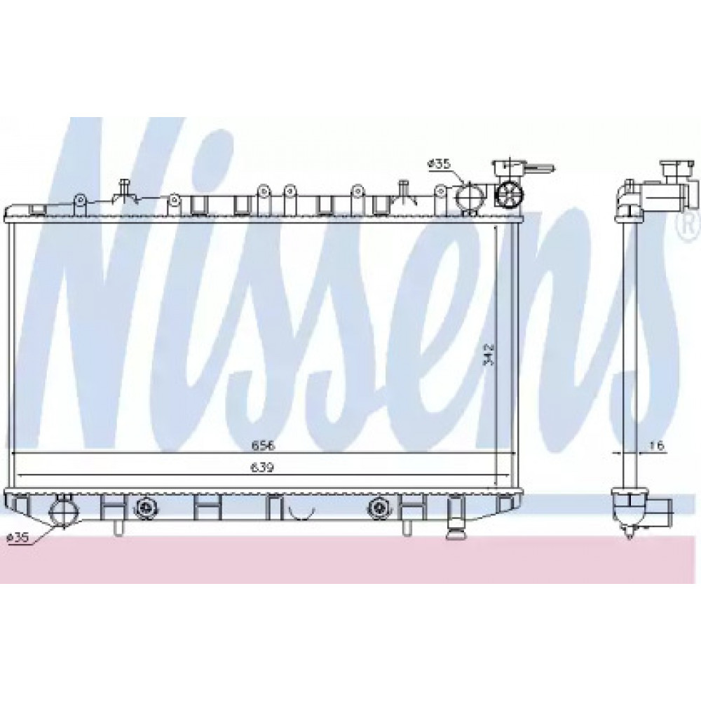 Радиатор охлаждения NISSAN PRIMERA (P10, W10) (90-) (пр-во Nissens)
