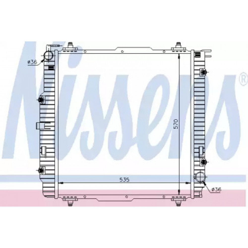 Радиатор охлаждения MERCEDES GW-CLASS W 463 (89-) (пр-во Nissens)