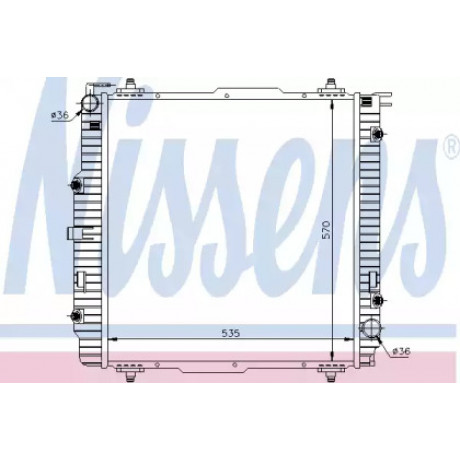Радиатор охлаждения MERCEDES GW-CLASS W 463 (89-) (пр-во Nissens)