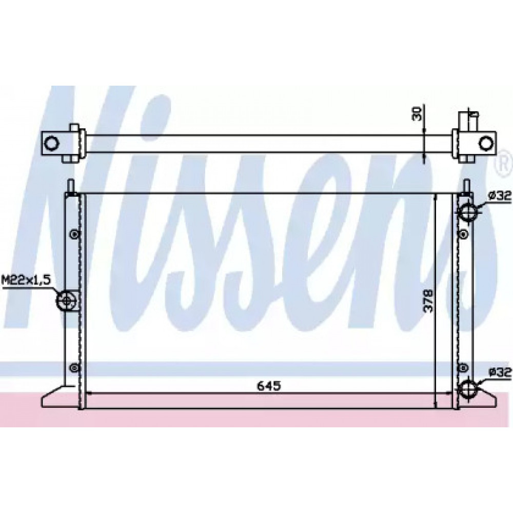 Радиатор охлаждения FORD, SEAT, VW (пр-во Nissens)