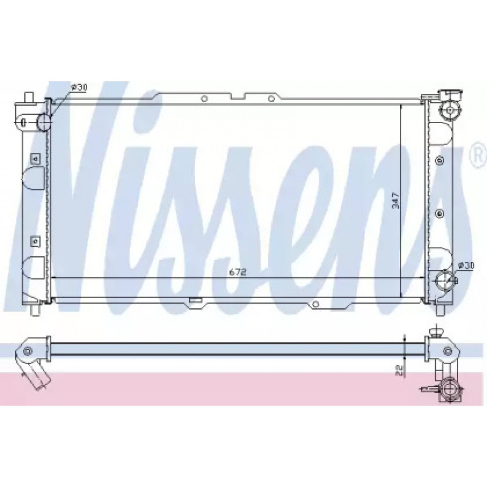 Радіатор охолодження MAZDA (вир-во  Nissens)