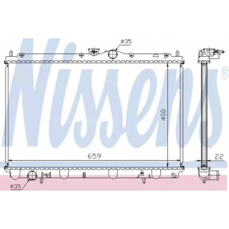 Радиатор охлаждения MITSUBISHI CARISMA (DA) (95-) (пр-во Nissens)