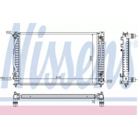 Радіатор охолодження AUDI (вир-во  Nissens)
