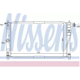 радіатор охолодження DAEWOO LANOS (97-) 1.3-1.5 i (Nissens)