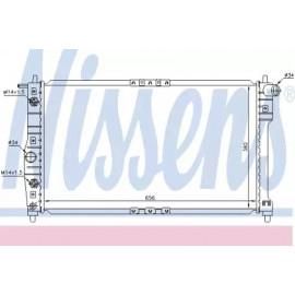 Радіатор охолодження DAEWOO (вир-во  Nissens)